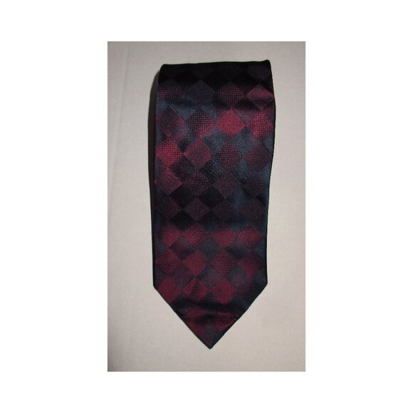 Vintage Louis Vuitton Men's Classic Plum Purple Club Damier Neck Tie Italy - Picture 1 of 7